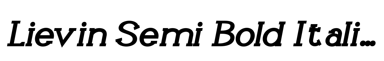 Lievin Semi Bold Italic